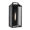 Afx Kansas 19'' Outdoor Sconce, Clear Glass Shade, Black Finish KANW0919MBBK - alternate 1